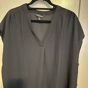 Banana Republic Charcoal V-Neck Blouse